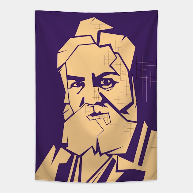 Charles darwin poster Tapestry by AlfinStudio