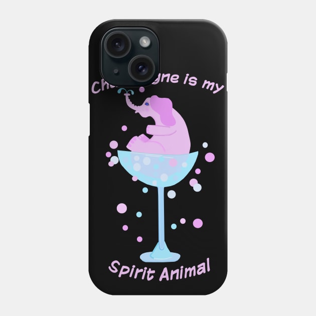 Champagne is my Spirit Animal Phone Case by Lynndarakos