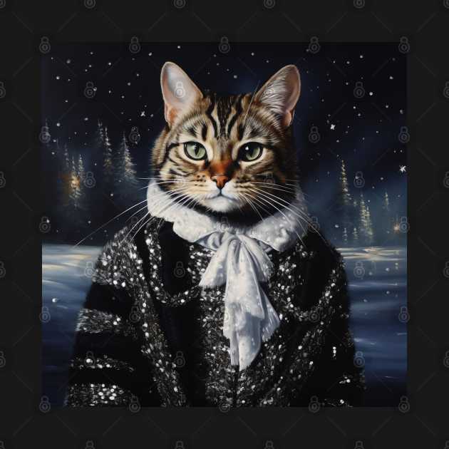 Bengal cat in snow by Enchanted Reverie