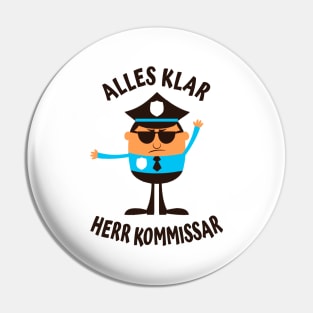 Humor Fun Kommissar lustiger Polizist Pin