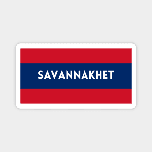 Savannakhet City in Laos Flag Colors Magnet