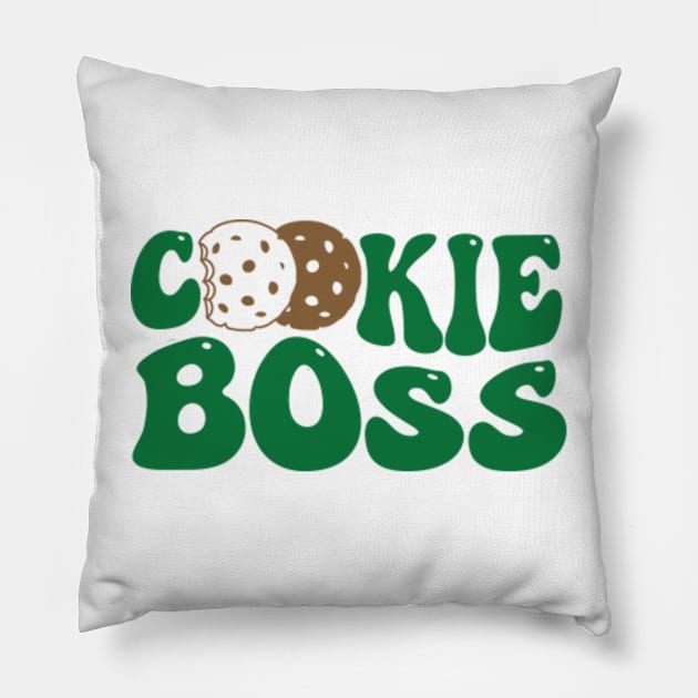 Cookie Boss Retro Girl Scout Pillow by GreenCraft