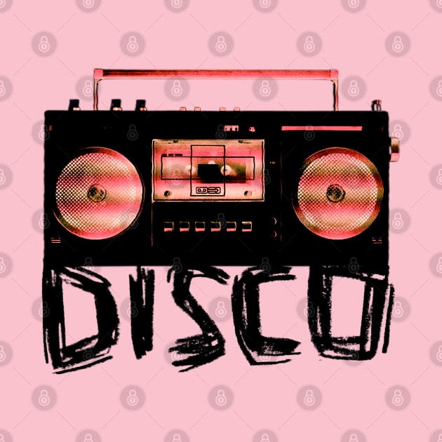 Music Vintage Disco Stereo for Disco Party by badlydrawnbabe