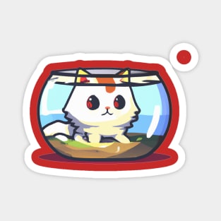 CAT IN FISHBOWL Magnet