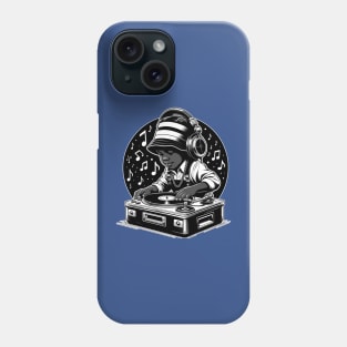 Hip Hop Young African American Boy DJ Turntable Phone Case