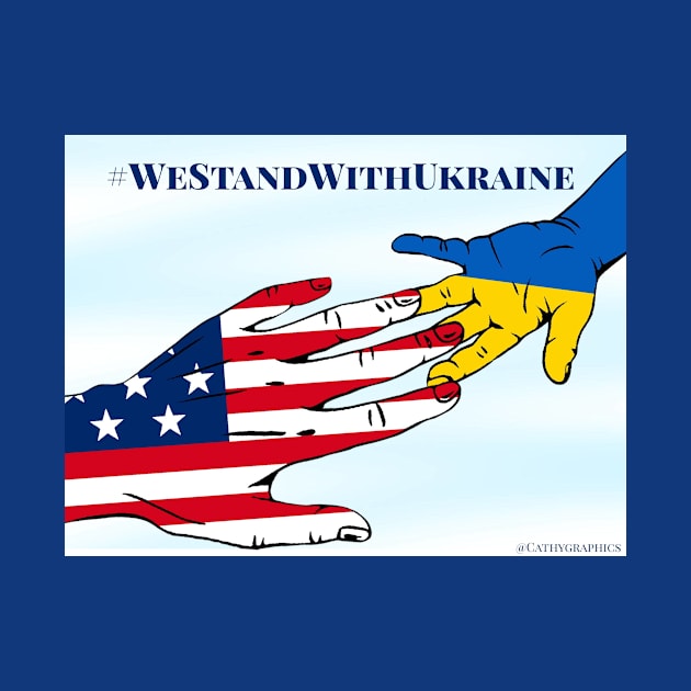 We stand with Ukraine usa by CathyGraphics