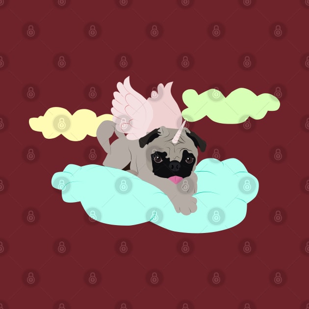 Unipug on a cloud by LittleAna