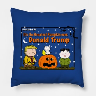 It's the great pumpkin, Donald Trump and Kim Jong-un Pillow