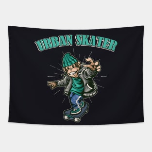 Urban Skater Monkey Kids Gift Tapestry