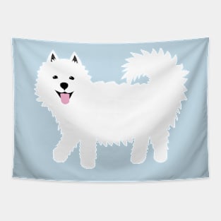 Happy Samoyed Dog Tapestry