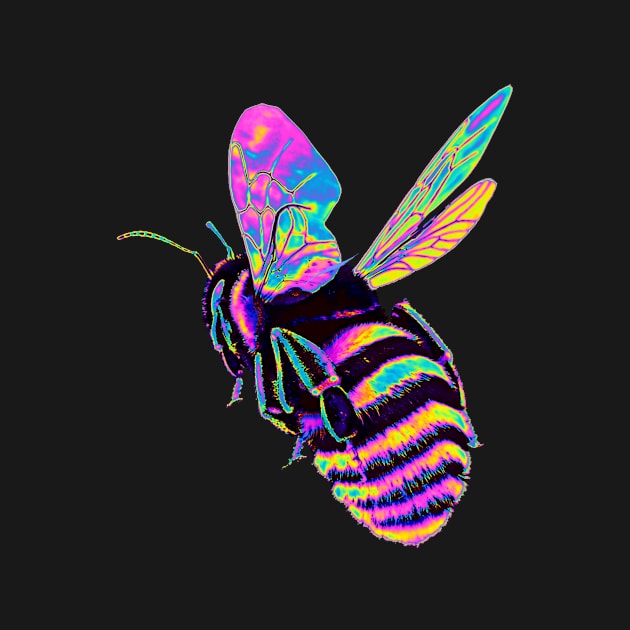 Pink and Blue Holo Bumble Bee by dinaaaaaah