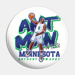 Anthony Edwards Minnesota vintage style T-shirt Pin