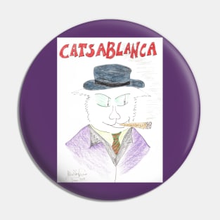 CatsaBlanca Black and White Cat Pin