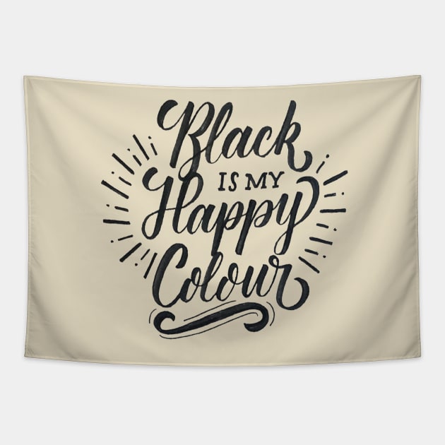 black is my happy colour Tapestry by janrewes