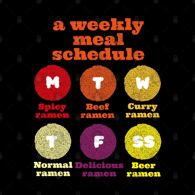 Ramen Lover - A Ramen Lover's weekly meal schedule. by EunsooLee