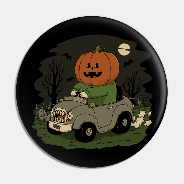 Spooky Night Ride Pin by pigboom