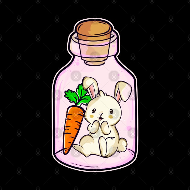 Cute Bunny in a Bottle | Easter Teacher Gift | Love Bunnies by Proficient Tees