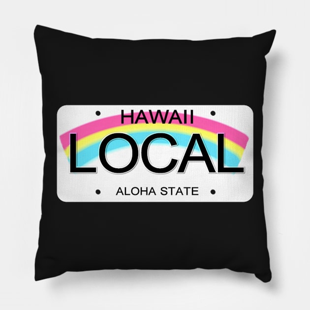 Local Hawaii License Plate Pillow by Mel's Designs