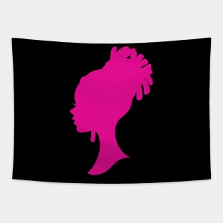 Cute dreadlocked Barbie silhouette Tapestry