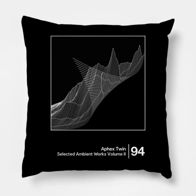 Aphex Twin - Selected Ambient Works Vol II / Minimalist Style Graphic Design Pillow by saudade