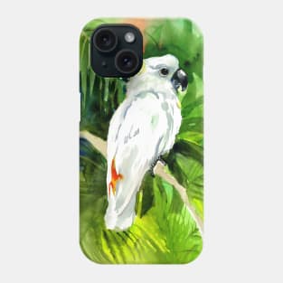 White Cockatoo in the Jungle Phone Case