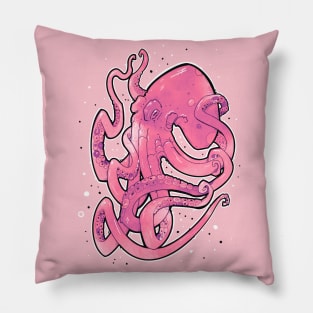 octopus pink and purple Pillow