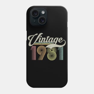 39 Years Old Vintage Retro Classic 1981 39th Birthday Gifts Phone Case