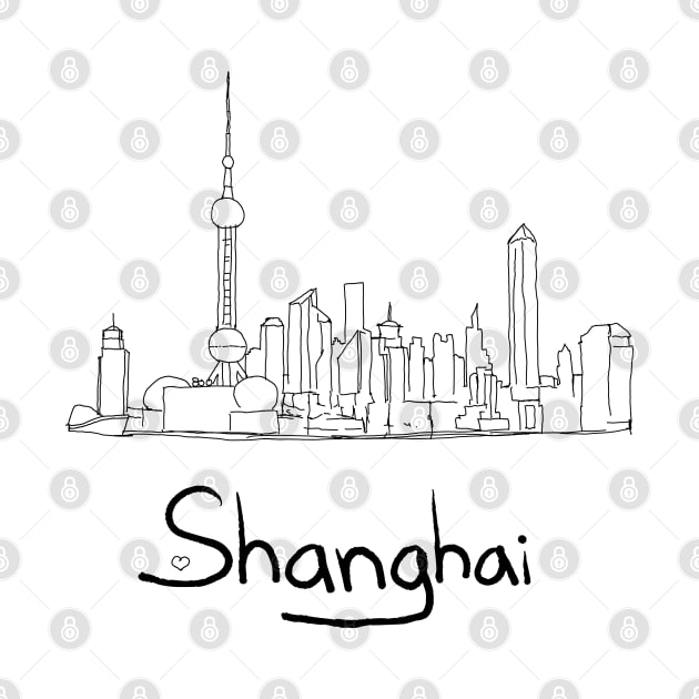 Shanghai cityscape by jitkaegressy