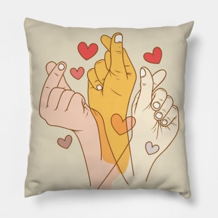 Finger heart Pillow