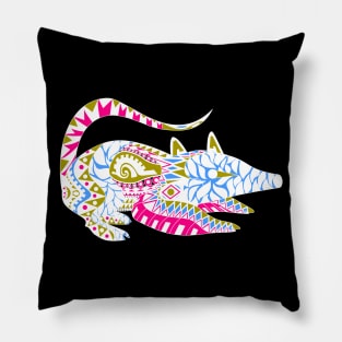 mandala maya tlacuache possum ecopop Pillow