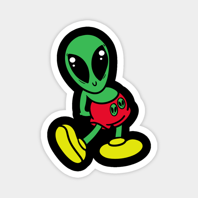 Alien Vintage Magnet by absolemstudio