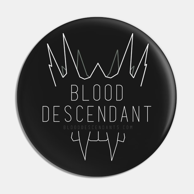 Blood Descendant Crown & Fangs Pin by BloodDescendantsUniverse