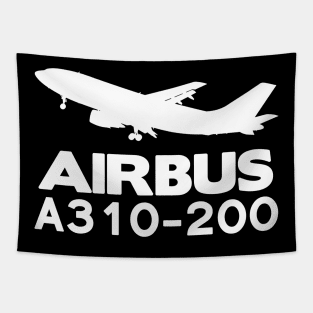 Airbus A310-200 Silhouette Print (White) Tapestry