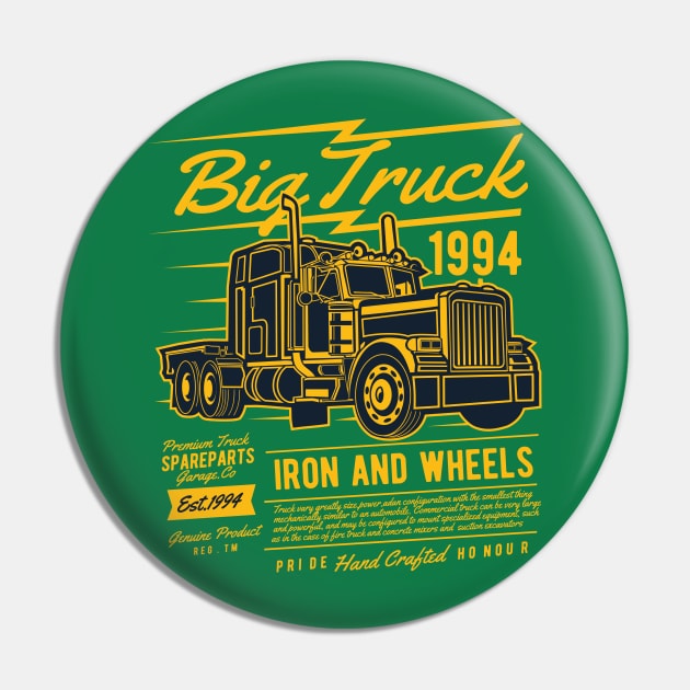 Big Truck Pin by T-Shirt Promotions