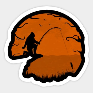Bigfoot Fishing Stickers for Sale