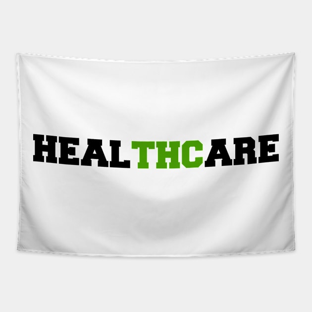 Funny Healthcare THC Weed Tapestry by ChestifyDesigns