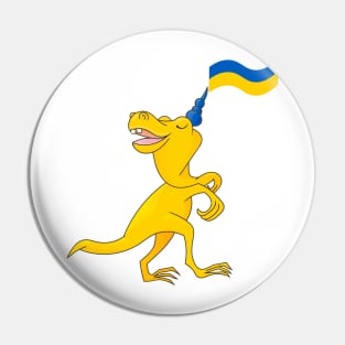 Ukrainian Dinosaur Pin