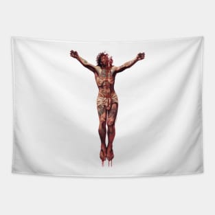 Horror Jesus Christ Crucifixion - Ansekenamun Tapestry