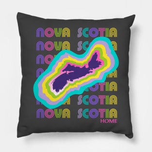 80s Retro Nova Scotia Pop Art Pillow