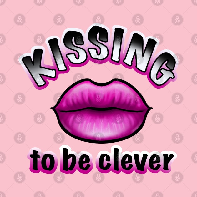 kissing to be clever, pink lips by weilertsen