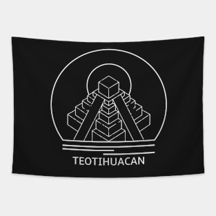 Teotihuacan Minimalist Line Drawing - Board Game Inspired Graphic - Tabletop Gaming  - BGG Tapestry