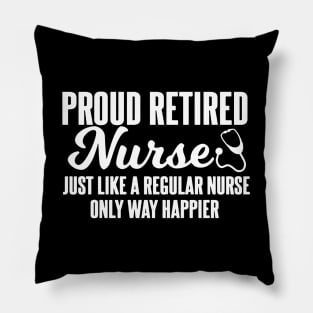 proud retired nurse Pillow