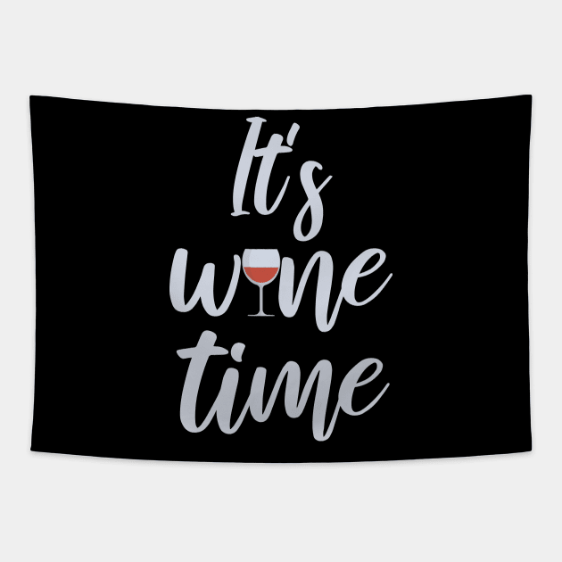 It's wine time Tapestry by maxcode