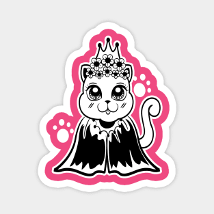 Princess Kitty Cat Drawing Magnet