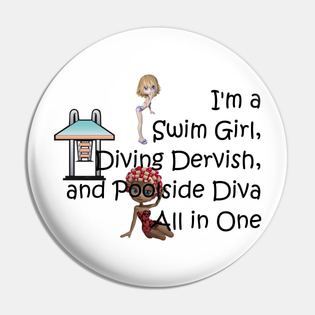 Swim Diva Pin by teepossible