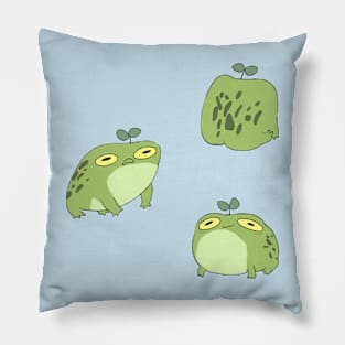 Cute toads illustration Pillow