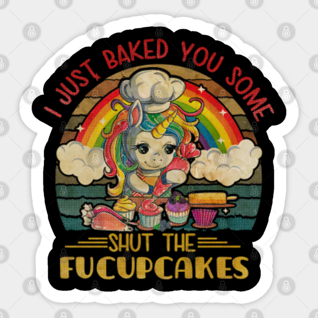 Retro Unicorn The Fucupcakes - Unicorn - Sticker