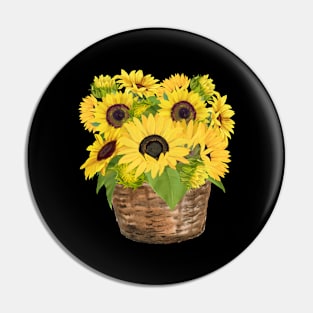 Sunflower Flora Positive Brunch Retro Vintage Minimalist Pin