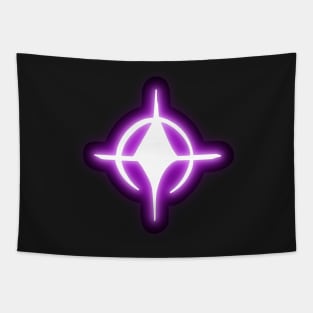 Neon Star Symbol Tapestry