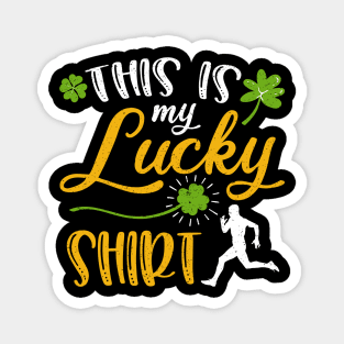 Running This is My Lucky Shirt St Patrick's Day Magnet